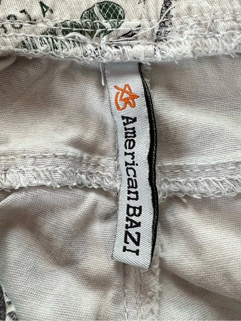 American Bazi Money-Print Joggers - White/Black/Green Streetwear Fun Bold $$$